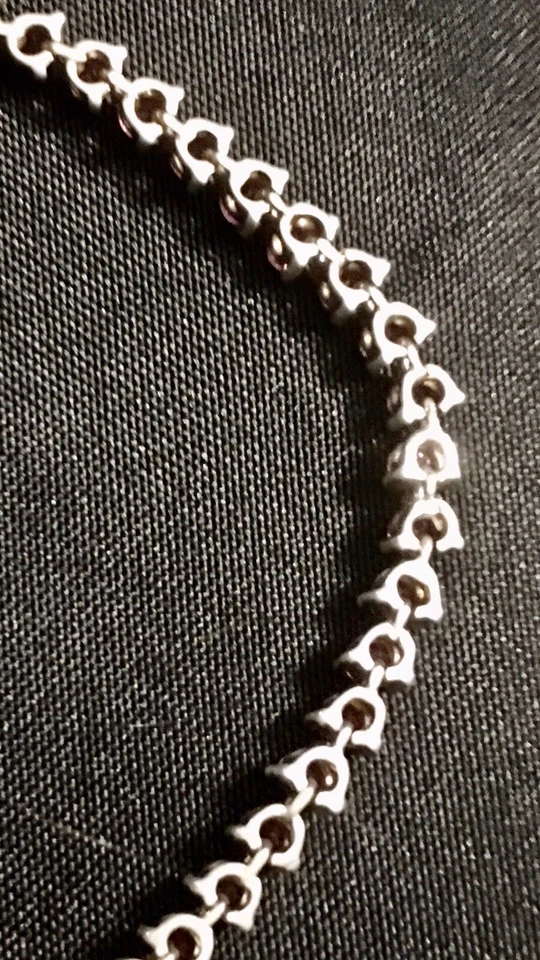 Pulsera Tenis Rodalita Rosa Natural Plata de Ley 8 Pulgadas Hecha a Medida. Foto 4 de 4