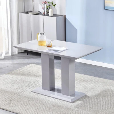 High Gloss Table Elegant Smooth Dining Room Furniture Rectangular Table 120cm