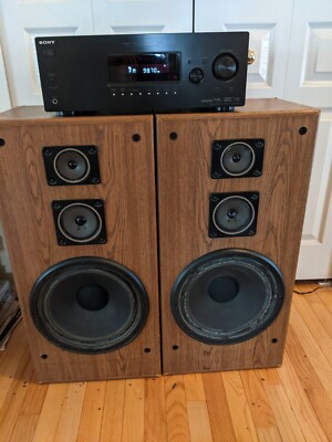 Pair Of Vintage Sansui S-65U Floor Speakers 130 Watts, 8 Ohms