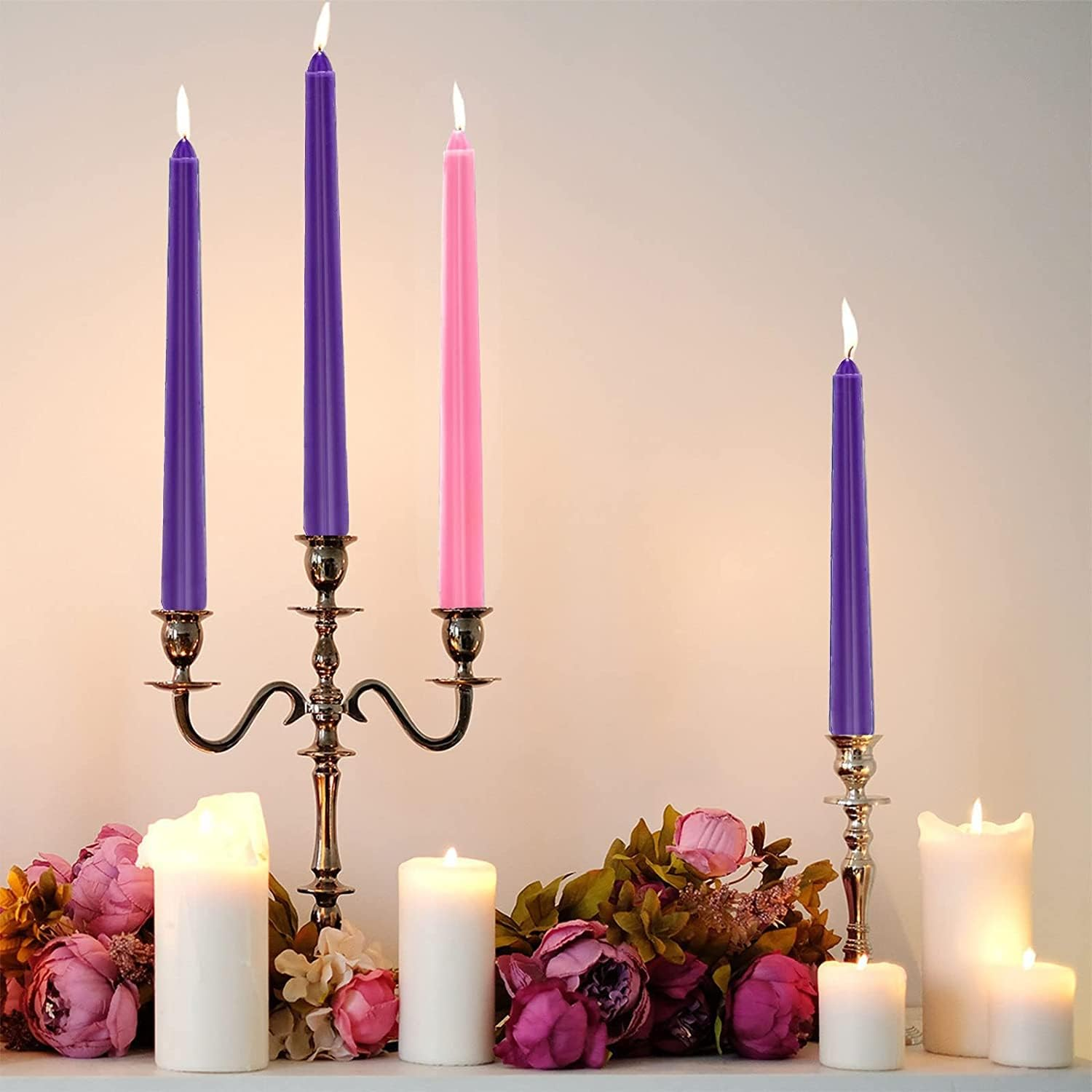 Christmas Advent Candles, Traditional Advent Candle Set Premium