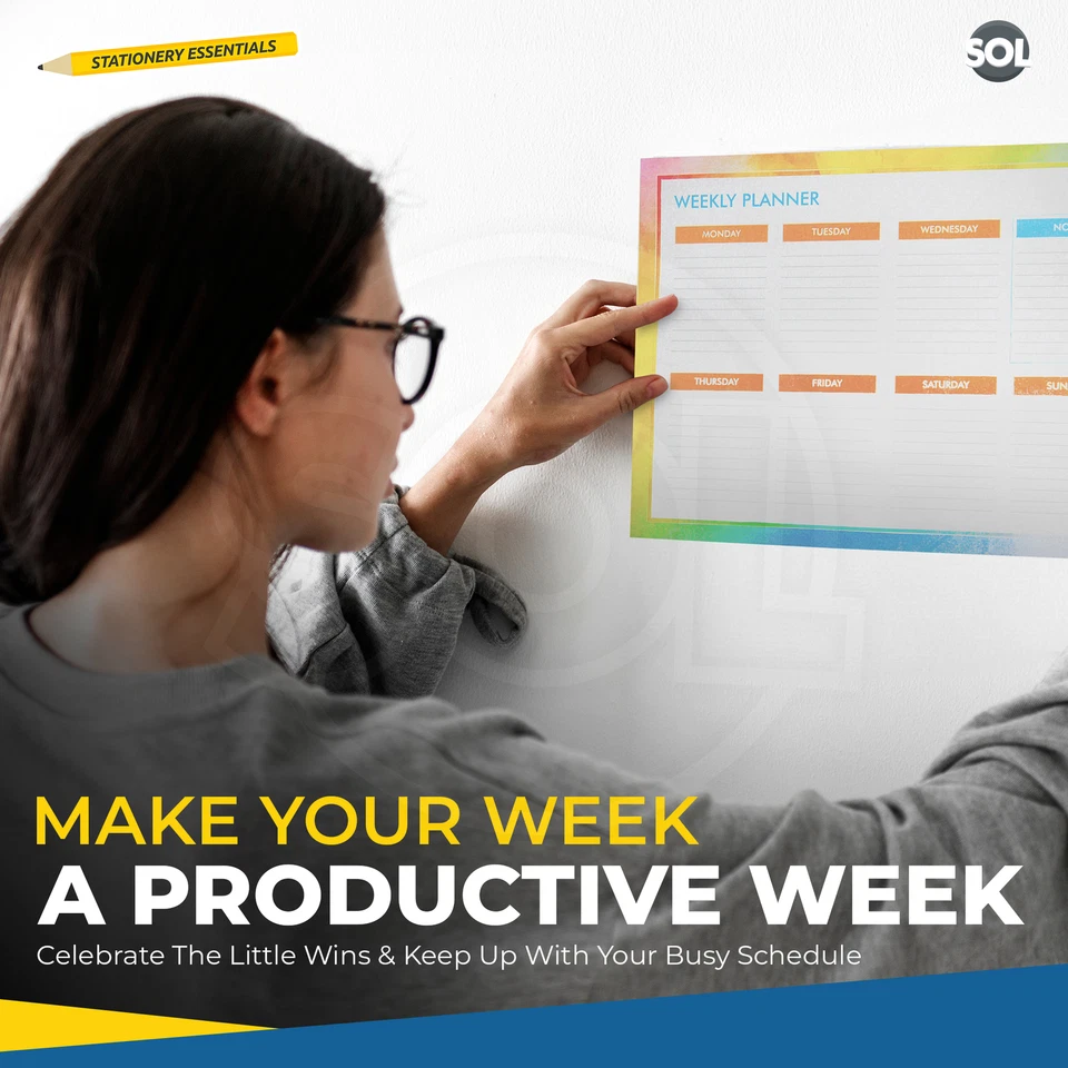 Weekly Planner Pad Daily To Do Food Meal List Organiser 52 Tear Off Sheets Notes - Image 4 of 4