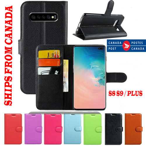For Samsung Galaxy S9 S8 / Plus Wallet Leather Card Holder Flip Case Full Cover - Picture 10 of 25