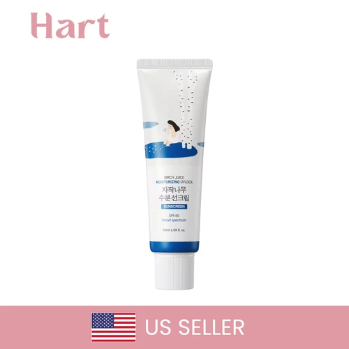 [US SELLER] ROUND LAB Birch Juice Moist Sun Cream SPF50+ PA++++ 50mL (+Free Samp