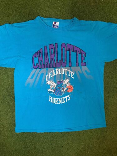 90s Charlotte Hornets - Vintage NBA T-Shirt (Larg… - image 1