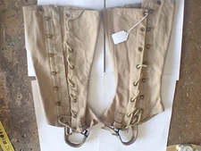 WORLD WAR SPATS, GAITORS CANVAS MILITARY LEGGINGS FIELD GEAR SIZE 4