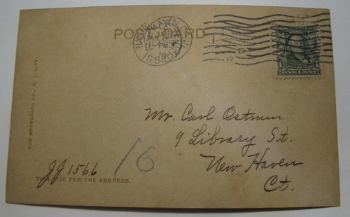 RPPC Double Canceled 1907 Series 1902 1 Cent Franklin - Nashville, New Haven - Picture 3 of 4