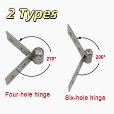 2 Types Frameless Glass Door Window Hinge Stainless Steel Folding Butt Hinges