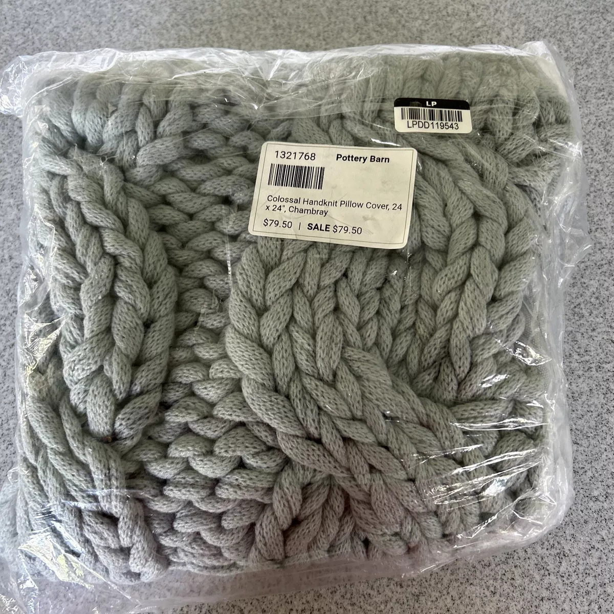 Hand knit pillow cover top