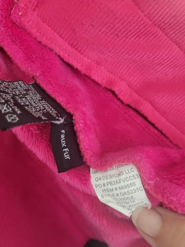 Snozu Girls Pink Size 14/16 Soft Fleece Lined Hooded Full Zip Softshell Jacket - Picture 14 of 16