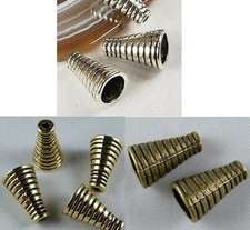 80pcs Tibetan Silver/Gold/Bronze Color Cone Bead Caps 16x10mm 8560