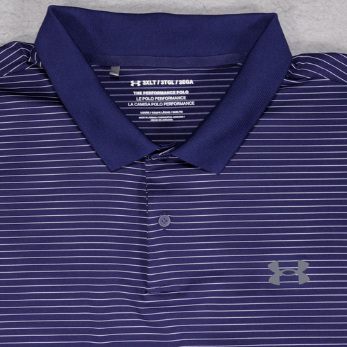 Herren Under Armour UA Golf The Performance Poloshirt Größe 3XLT 3XL Tall Blau