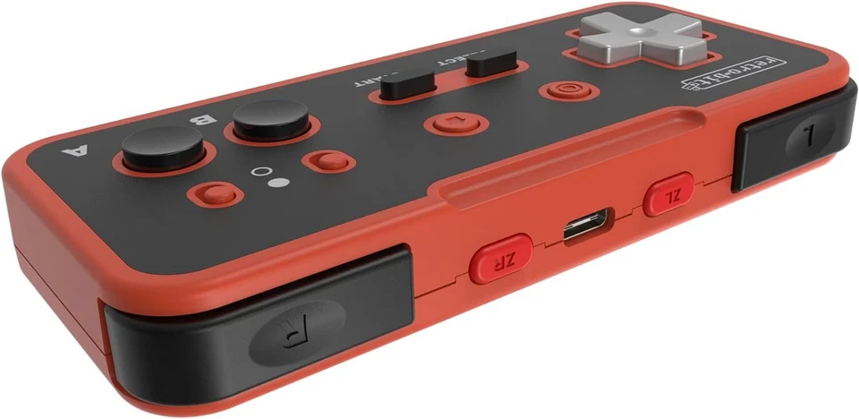 Retro-Bit Origin8 2.4 GHz Wireless Controller for Nintendo NES/Switch/PC -  Red - Image 3 of 4