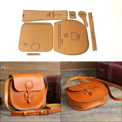 Leather Craft Women's Handbag Sewing Pattern Kraft Paper Template 21*19*6.5cm