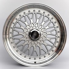 17 Rs Style Silver Machine Lip Wheels Rims Fits 4x100 5x100 17x7.5 35