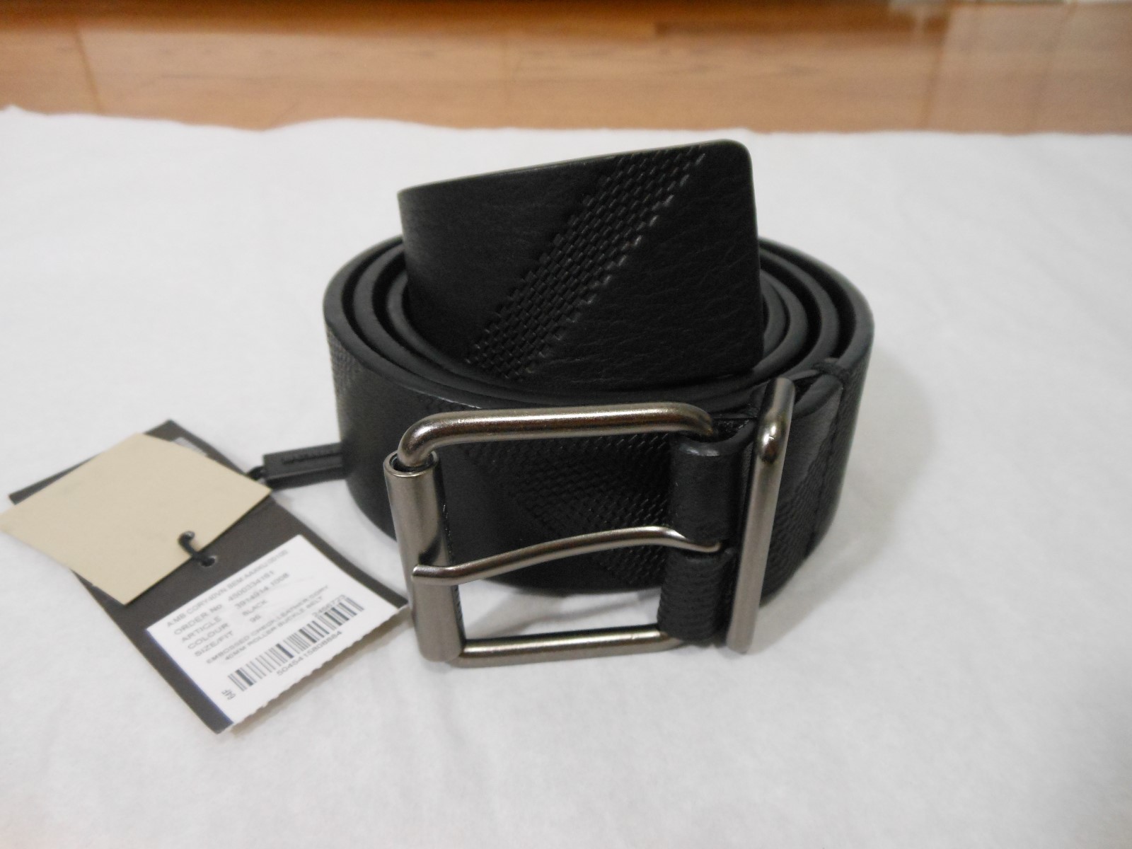 burberry joe london check leather belt