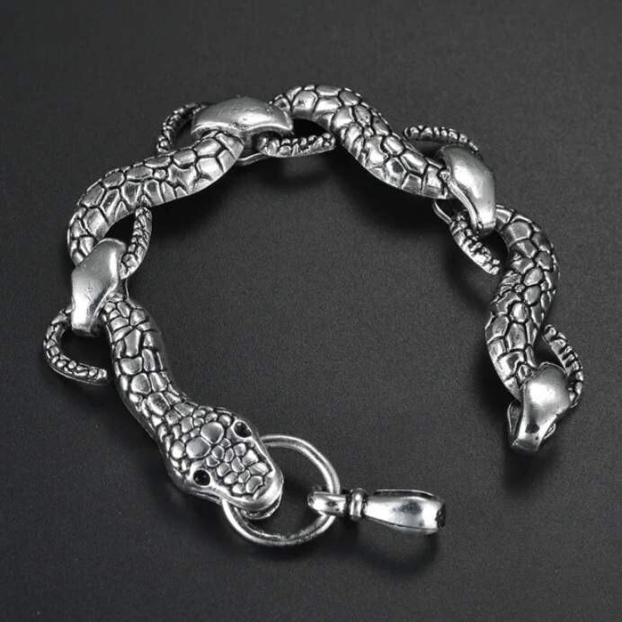 【GW SALE最終日】 Snake Bracelet Slim 7.7インチ Custom Monaco Snake Bracelet Real 925 Sterling Silver Sleek
