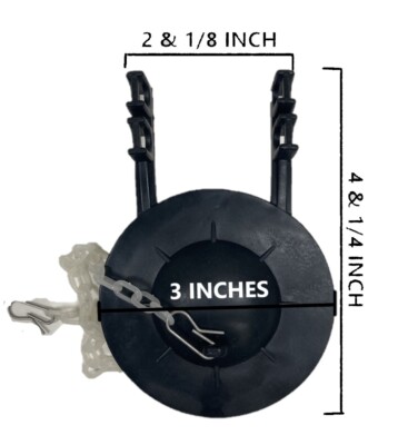 Gerber Avalanche Toilet 2.5 inch Black Soft Rubber Flapper Valve, Easy install