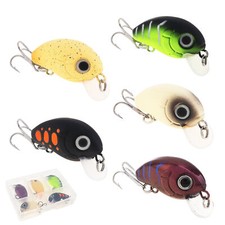 5pcs/box Fishing Hard Lure Crankbait 6# Hook for Trout Bass Perch Topwater Lures