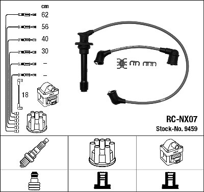 9459 NGK Ignition Cable Kit for NISSAN