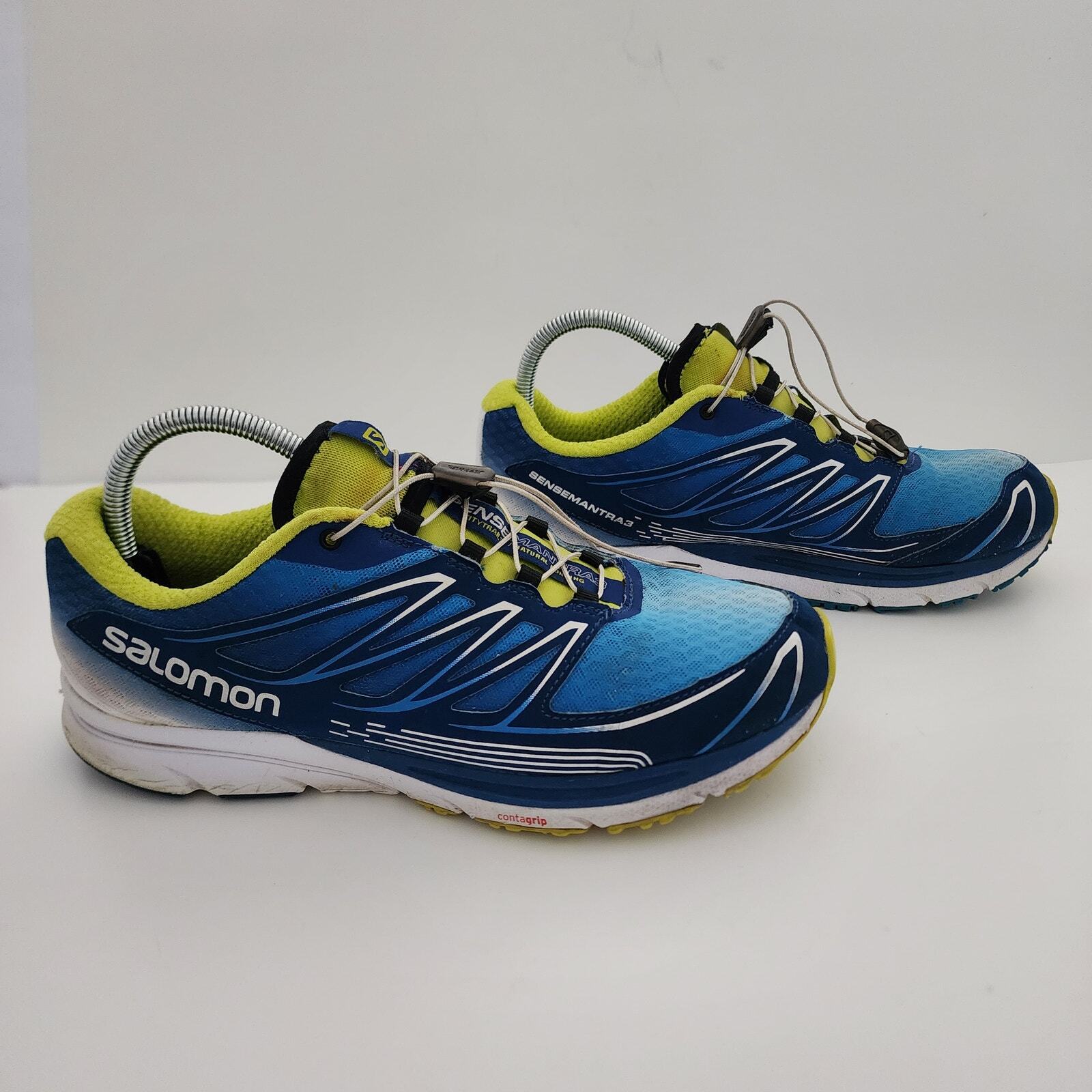 Scarpe da passeggio Salomon blu verde Sense Mantra 3 trail running uomo taglia 8