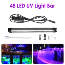 48LED UV Black Light Bar Fixtures Ultraviolet Lamp Strip US Plug DJ Party Club