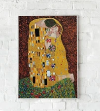 Digital Wall Art Poster, The Kiss by Gustav Klimt, Printable, JPG,Sizes A4,A3,A2