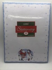 NEW IP Gartner Santa/Snowman w/ Snowflake Border Stationery Count Of 100 Sheets