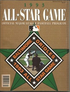 1993 OFFICIAL MAJOR LEAGUE ALL STAR PROGRAM @ CAMDEN YARDS BALTIMORE