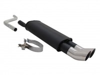 Novus Sportauspuff +Abe 2X76Mm D-T-M Stahl FüR VW Polo 2 II / III -86C