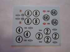 TYCO PRO 8 66 2 4 Decal set to do 4 cars 1/64 scale AFX Aurora Auto World
