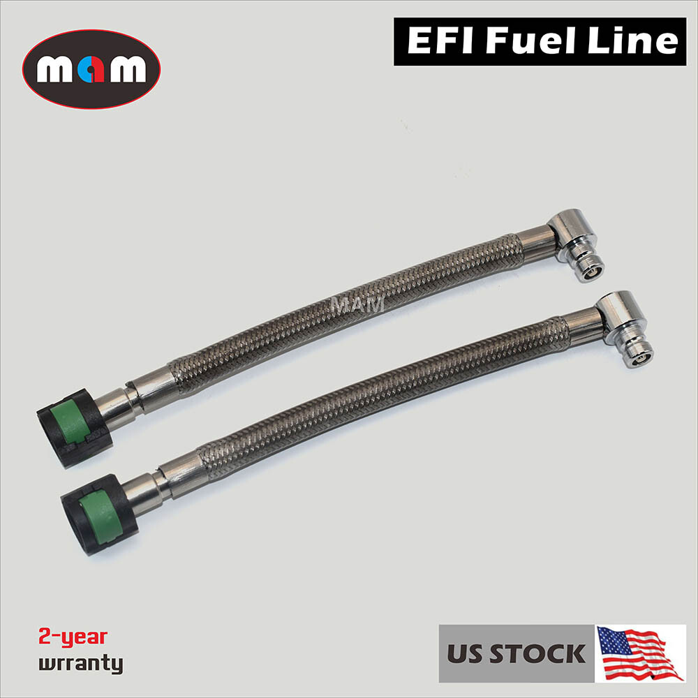 2PCS OTNOTR EFI Fuel Line Fits Harley 2001-2017 Softail Dyna