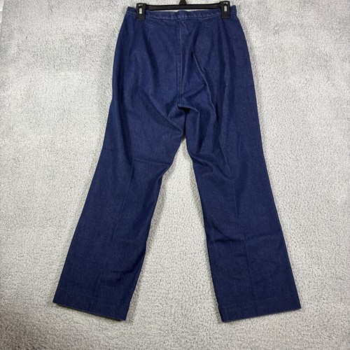 Eddie Bauer High-Rise Wide Leg Dark Wash Denim Trousers Classic Fit Size 10 - Picture 5 of 9