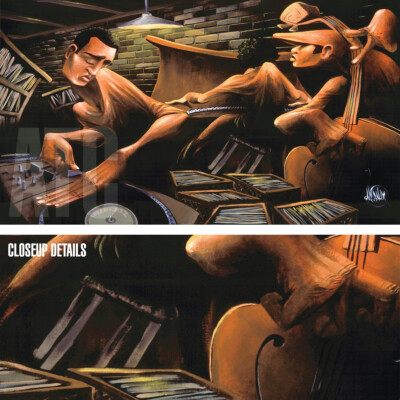 30W''x16H'' URBAN JAZZ SESSIONS by DAVID GARIBALDI JAMMING MUSIC CHOICES of CANVAS