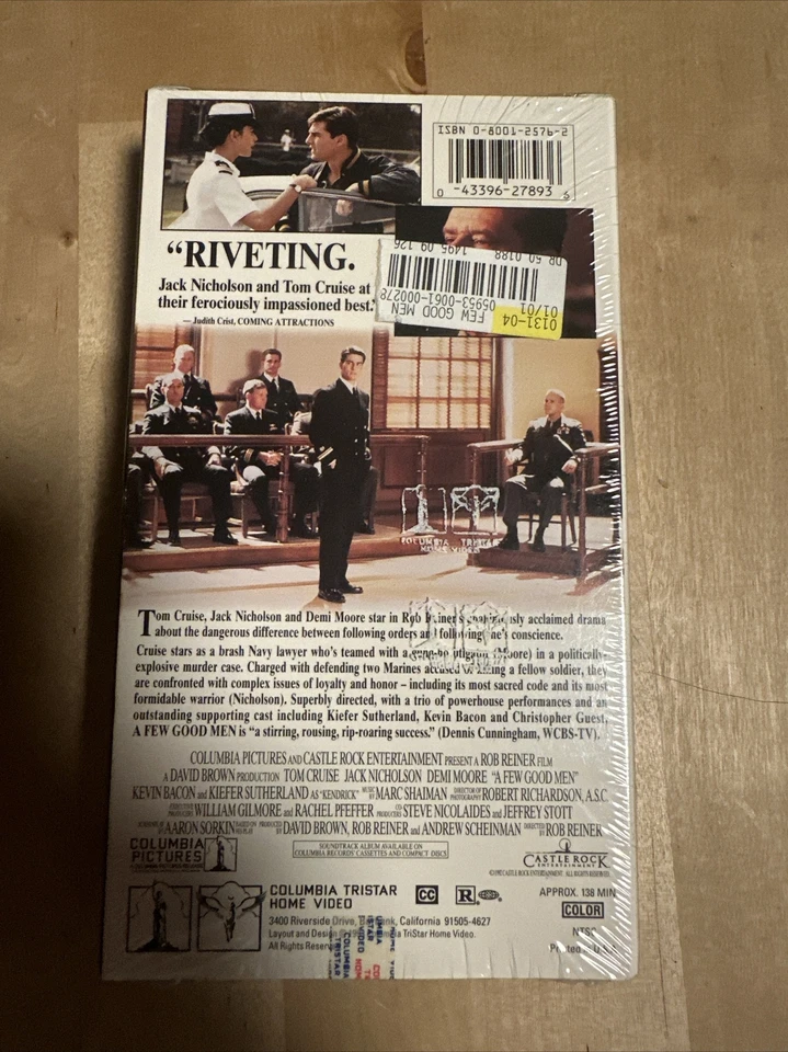 A Few Good Men (VHS, 1992) FACTORY SEALED BLUE REEL WATERMARKS SHIPS FAST L@@K Foto 2 de 4