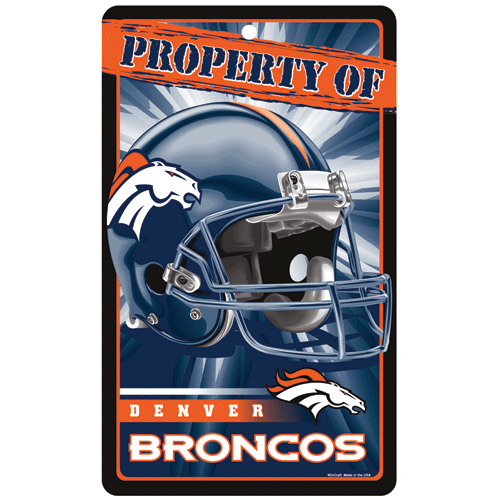 Denver Broncos Property Of Sign 7.25"x12" - Bild 1 von 1