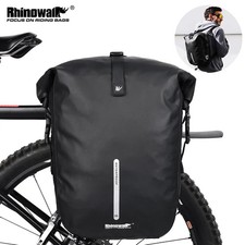 Rhinowalk 20L Waterproof Bike Pannier Bag Rear Rack Cycling Travel Shoulder Bag