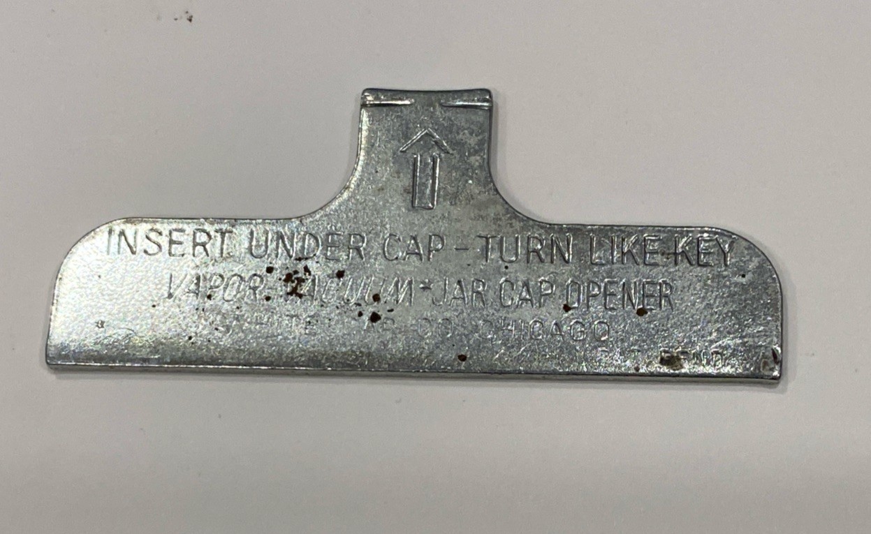 Vintage Peter Pan Peanut Butter Vapor Vacuum Jar Opener Lid Flipper White Cap Co