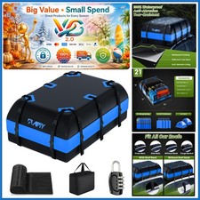 Weatherproof 21 Cu Ft Car Roof Cargo Bag Waterproof Roof Luggage Carrier Blue