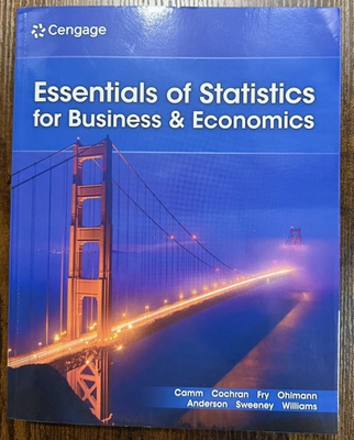 #ad #ad Essentials of Statistics for Business and Economics by Jeffrey Camm Paperback $94.99
