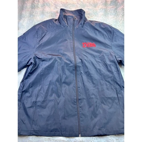 Sport-Tek Liquid Death Windbreaker Jacket Mens 2XL Black Red Logo Full Zip. A32 image 4