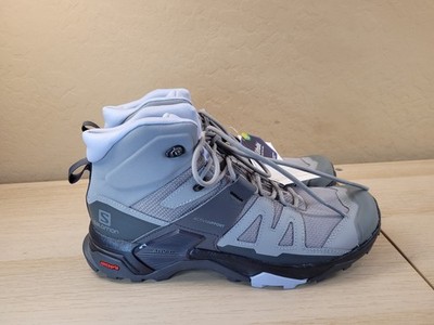 Salomon Women's X Ultra 4 Mid Aero Boots, Monument/Magnet/Zen Blue Size 11