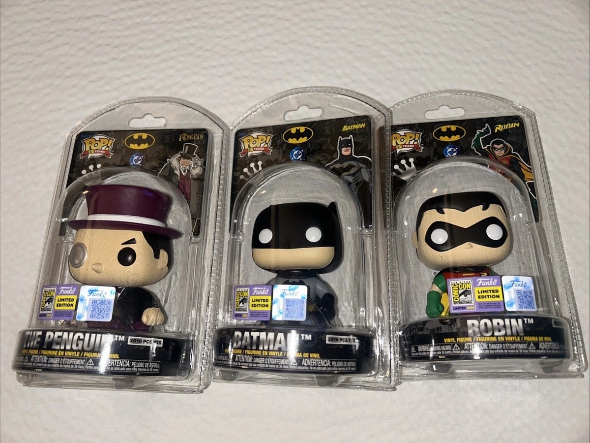 Funko Pop! SDCC 2025 Batman, Robin & Penguin Clamshell Limited