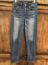 American Eagle Outfitters Jeans Size 2 Vintage Hi-Rise Button Fly Stretch EC