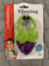 Infantino Grapes Vibrating Teether Massaging Toy For Baby - BPA Free - NEW 