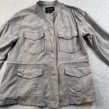 Sanctuary Light weight Utility Jacket-Safari Style Women's Size M Gray/Taupe