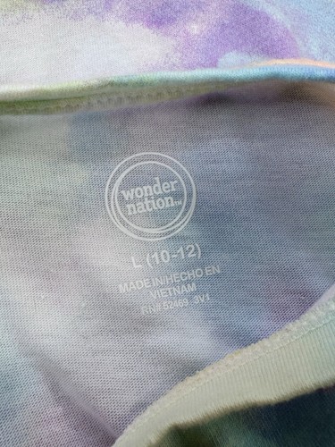 Wonder Nation T-Shirt Tie-Dye Multiple Colors Twist Knot Juniors Size L 10-12 - Picture 4 of 9