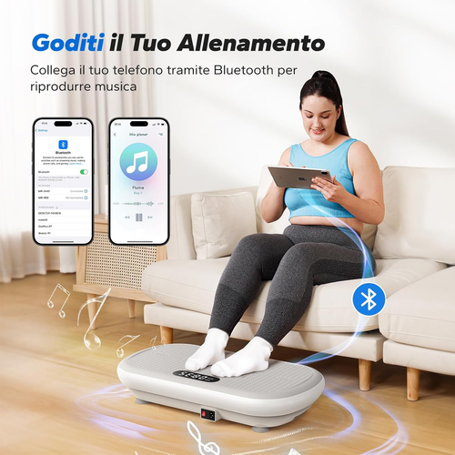 Pedana Vibrante Dimagrante Potente per L'Allenamento E Il Modellamento, Ampiezza - Foto 5 di 12