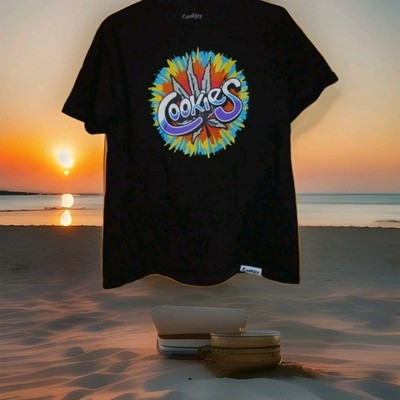 COOKIES MENS ''WEED DESIGN'' TSHIRT SIZE MEDIUM-WORN 4 TIMES
