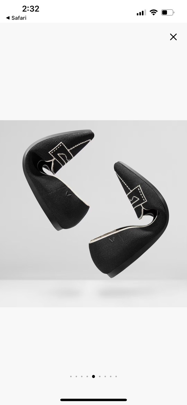 Vivaia Adele Pointed-Toe Patterned Flat Black Ebo… - image 4