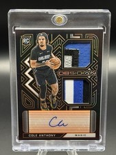 2020-21 Panini Obsidian Cole Anthony Rookie Jersey Auto /25 Magic #RJI-CAN